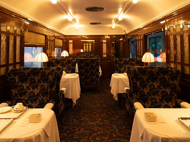 You can now dine in a vintage Orient Express first-class carriage in Hakone