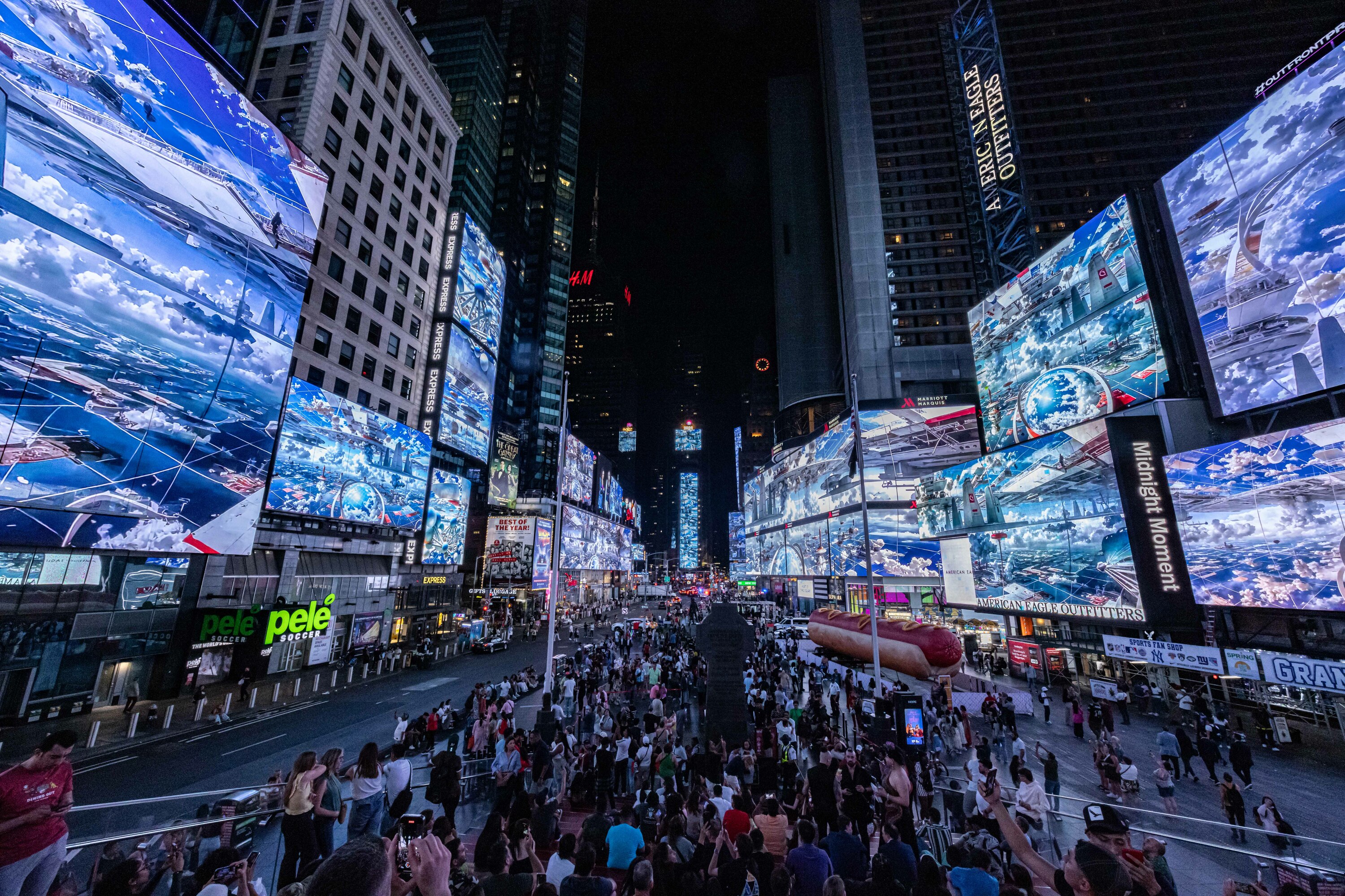 A reality-bending film will be broadcasted over 90 billboards in Times Square this month