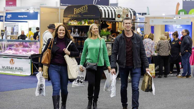 Three people having fun at The Good Food & Wine Show Sydney