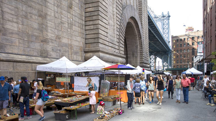 People shop at Brooklyn Flea.