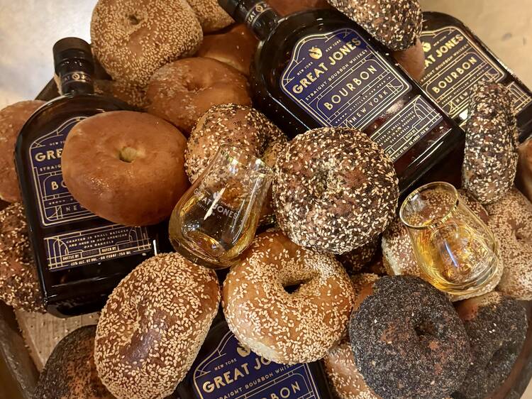 Great Jones Distilling Co. and Popup Bagels whip up a bourbon schmear