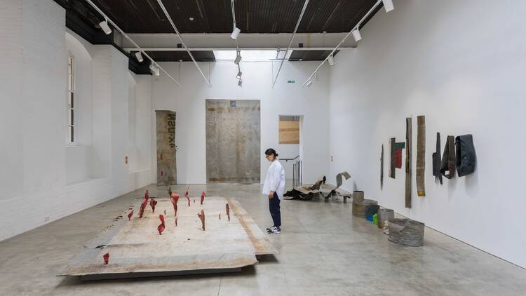 Installation view: Rheim Alkadhi: Templates for Liberation, Institute of Contemporary Arts, London, 2024. Photo: Rob Harris, ICA