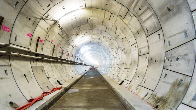 Crossrail tunnel under construction in London