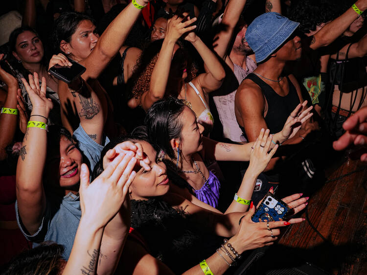 crowd at a party