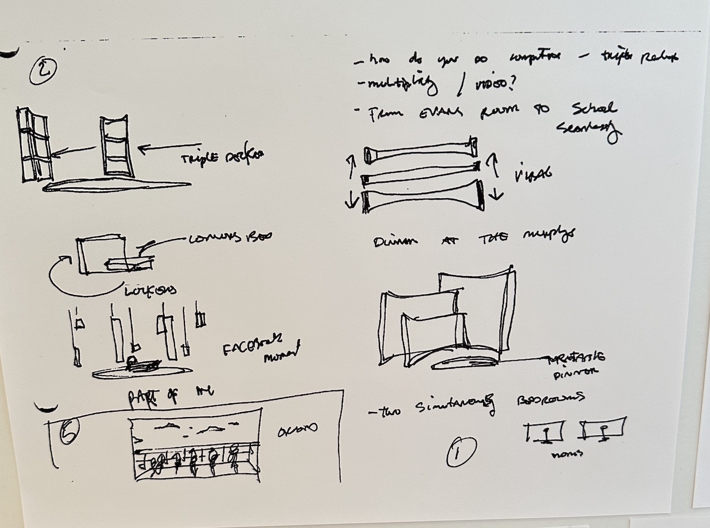 David Korins sketches for Dear Evan Hansen