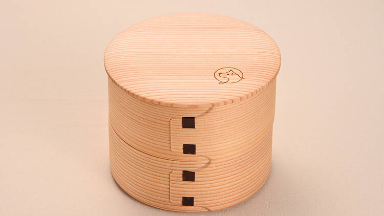 Wooden Hachiko bento boxes