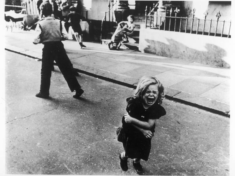 Look at Roger Mayne’s bleak but playful street photography of kids in ’50s London