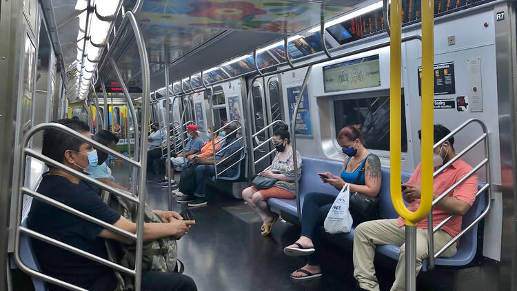 NYC subway mask