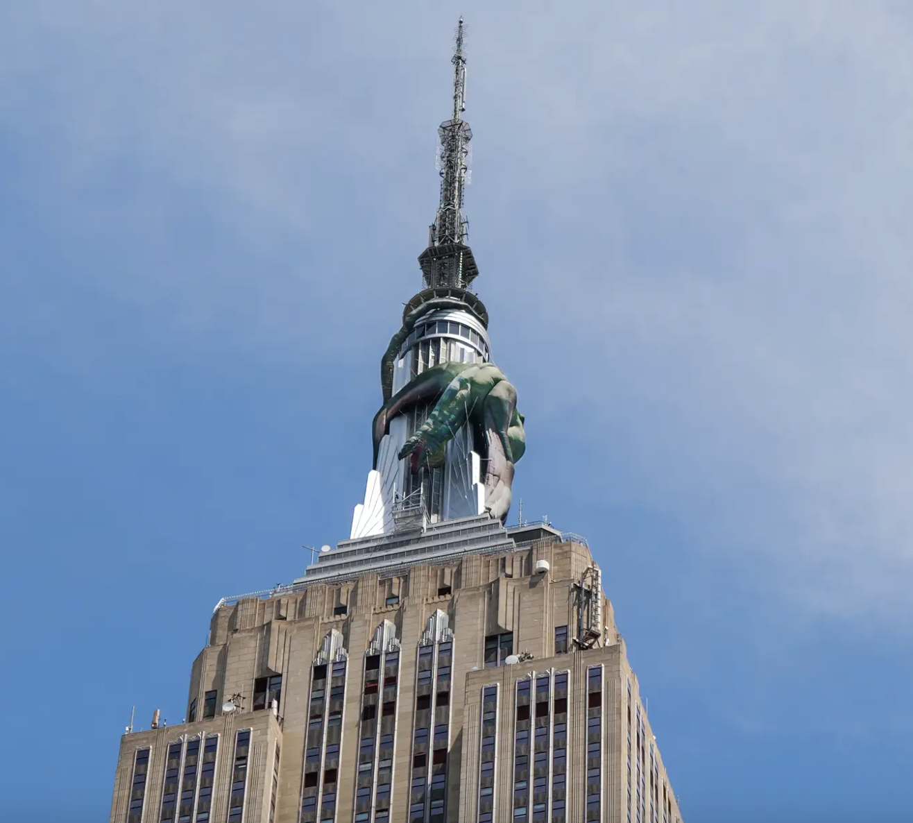 Dragon wrapped around the Empire State Building