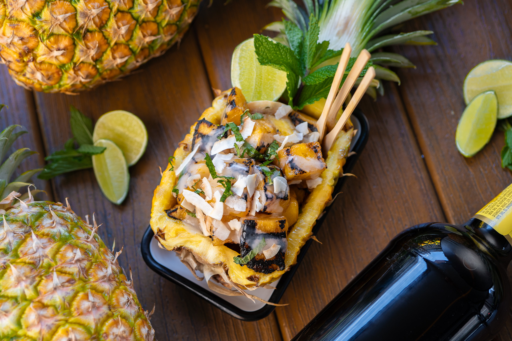 Grilled Boozy Pineapple at Magic Hour Surf Club