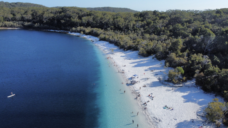 Freshen up in Lake McKenzie