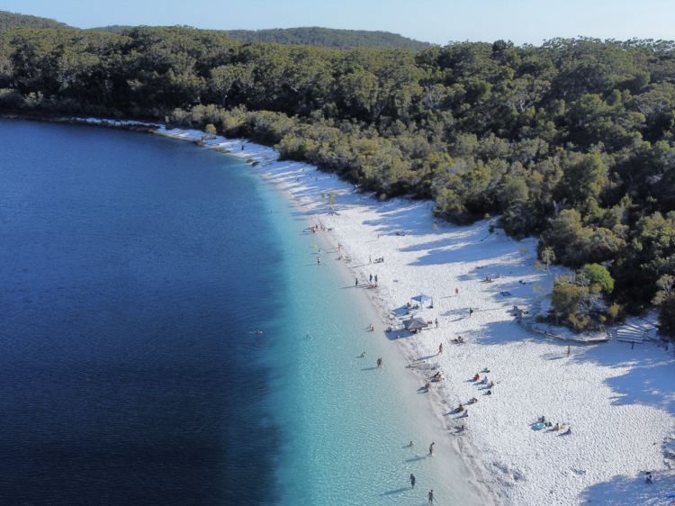 Freshen up in Lake McKenzie