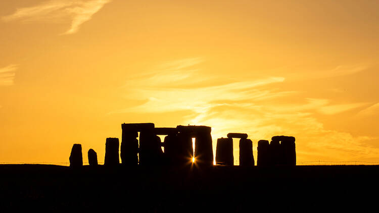 Stonehenge at sunrise on the summer solstice