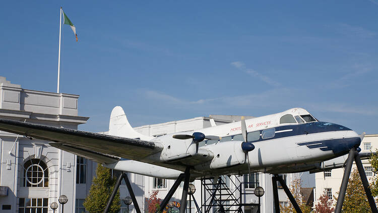 A plane outside the former Croydon airport 