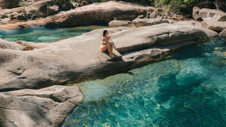 Dip into an Albanian waterhole at Big Crystal Creek, QLD