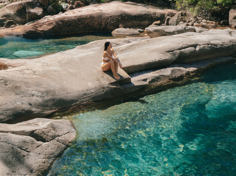 Dip into an Albanian waterhole at Big Crystal Creek, QLD