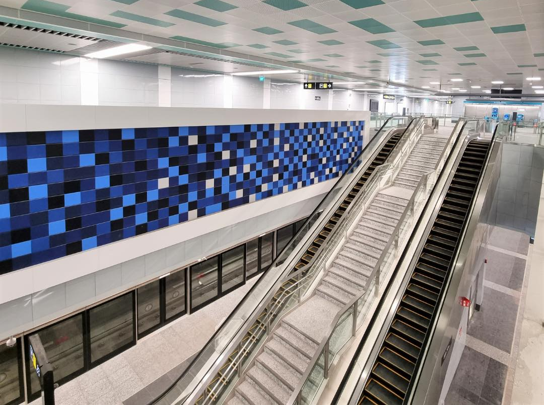 Siglap MRT station on the new Thomson-East Coast Line (TEL) in Singapore