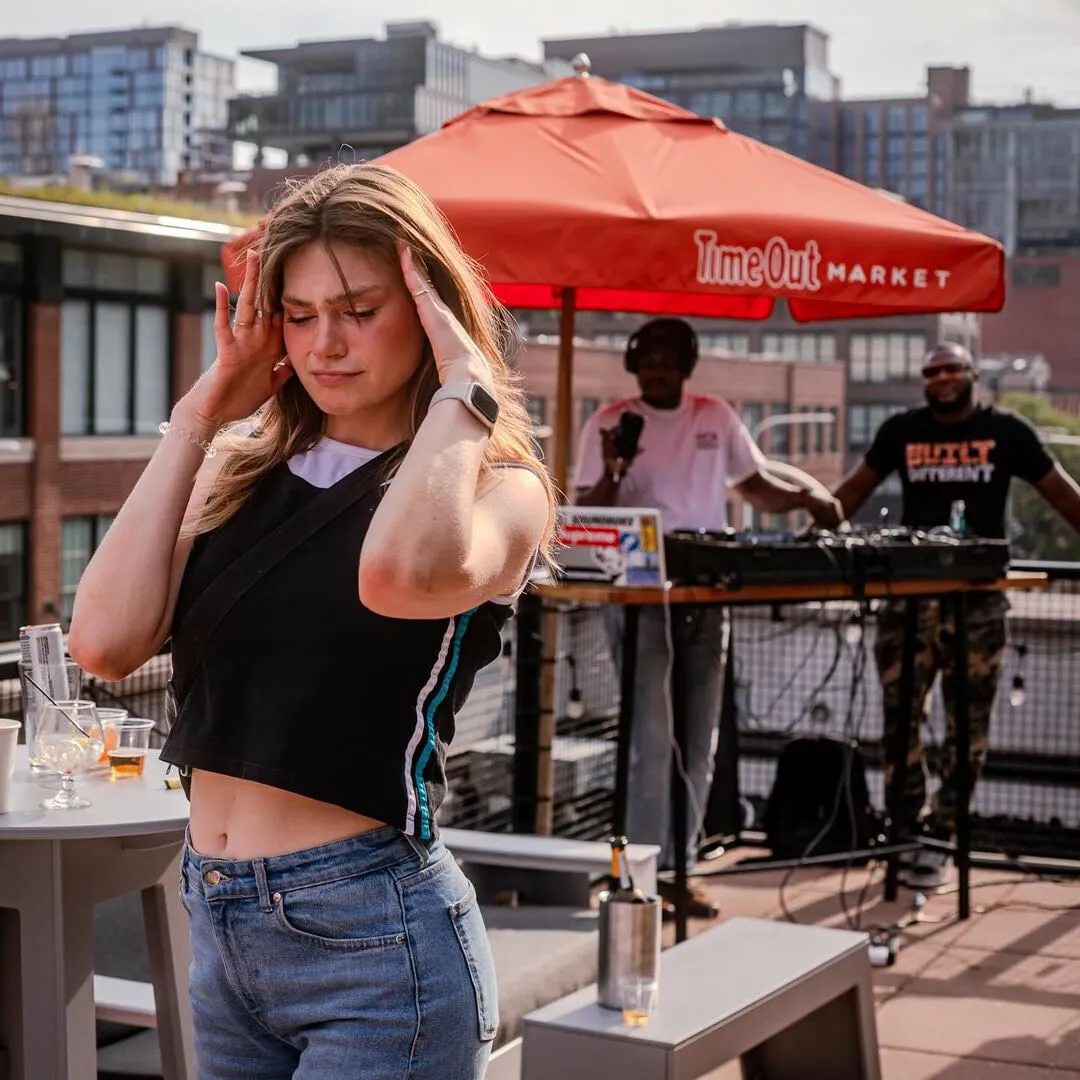 A woman dancing
