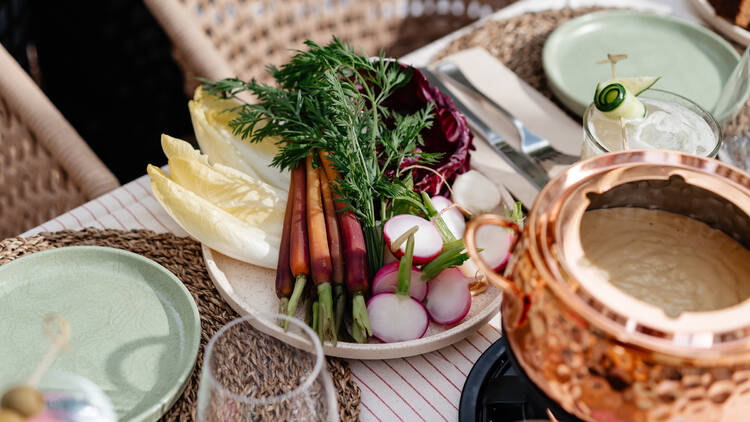 fondue at Harper Rooftop Bar