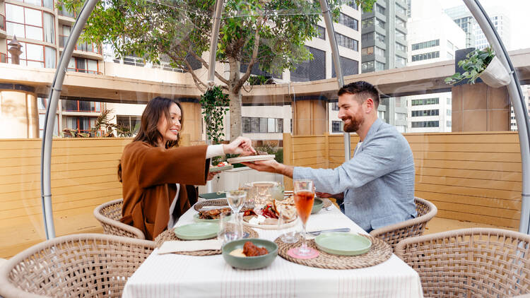 fondue at Harper Rooftop Bar