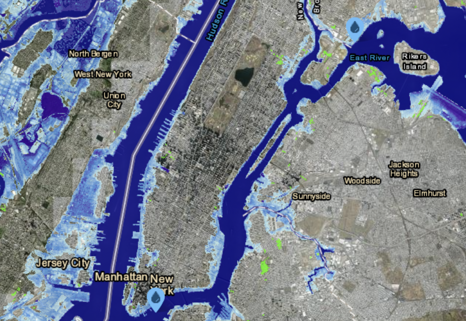 National Oceanic and Atmospheric Administration flood map