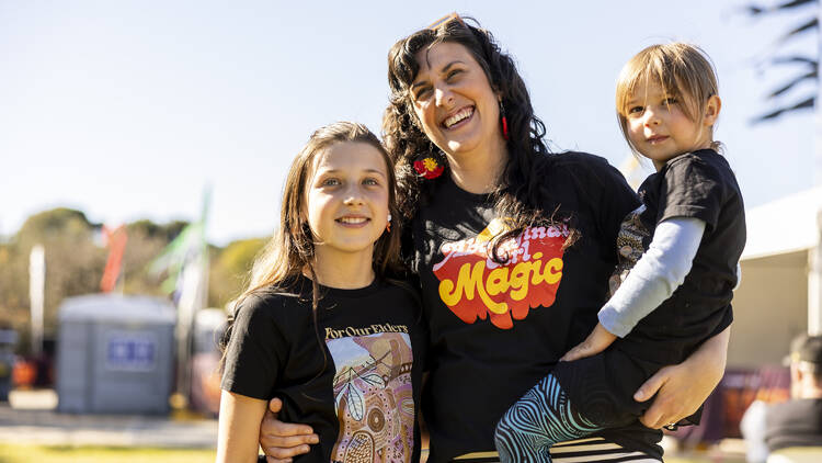 A family at NAIDOC Day celebration 