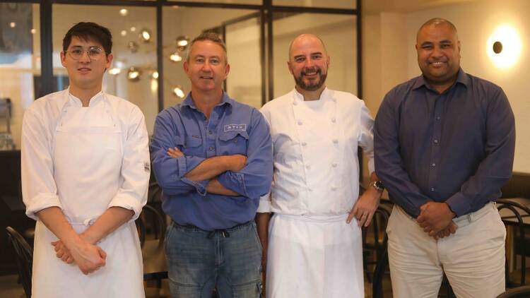 Owen Okada, David Allison, Chef Corey Costelloe, Anthony Qalilawa