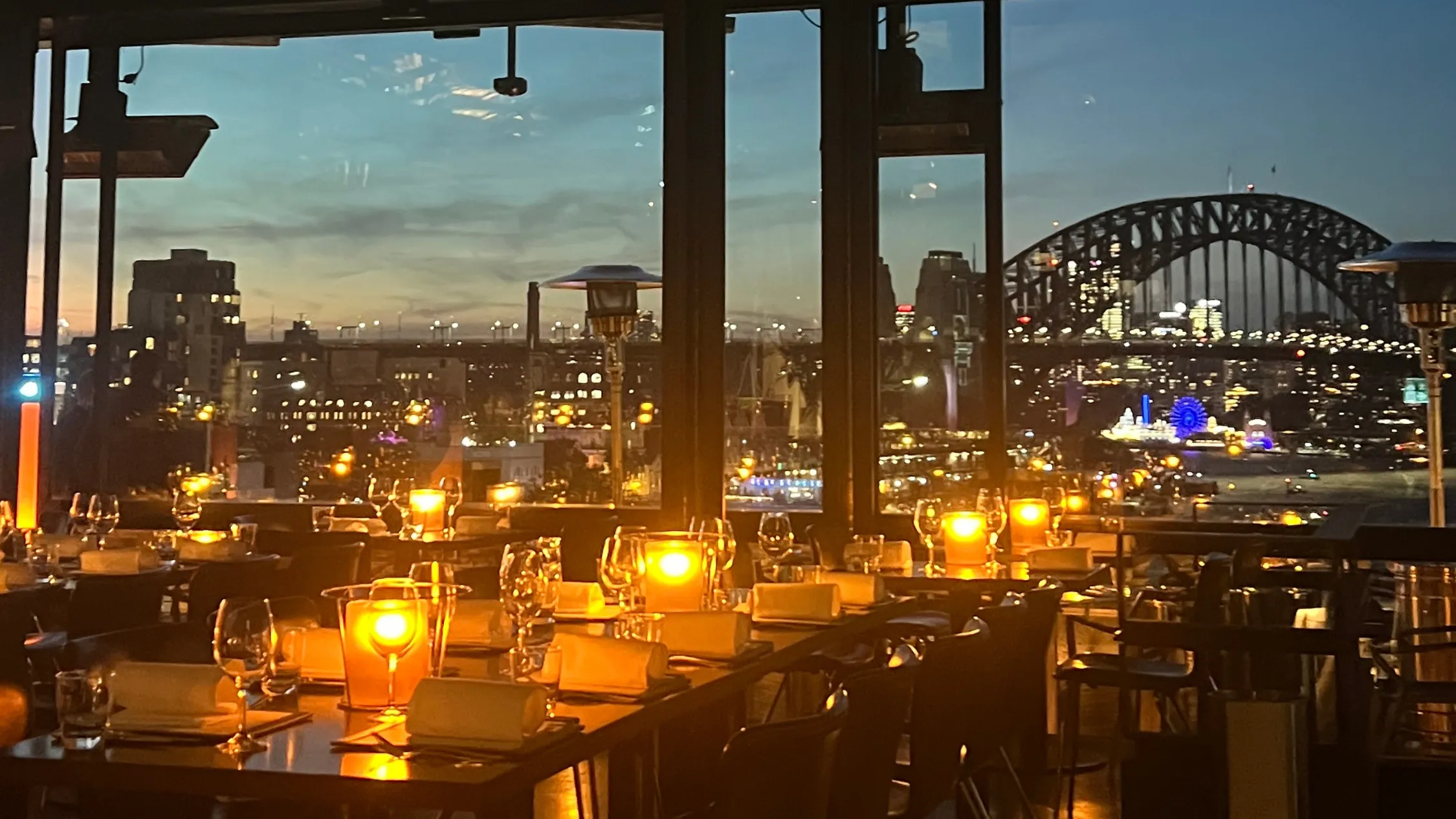 Cafe Sydney at night