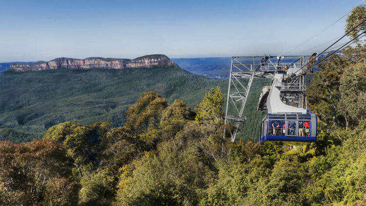 scenic world cableway in the Blue Mountains