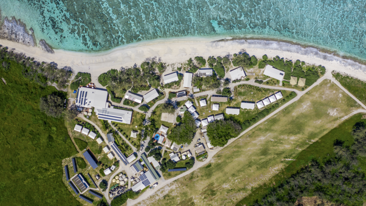 Aerial view of Lady Elliot Island Eco Resort 