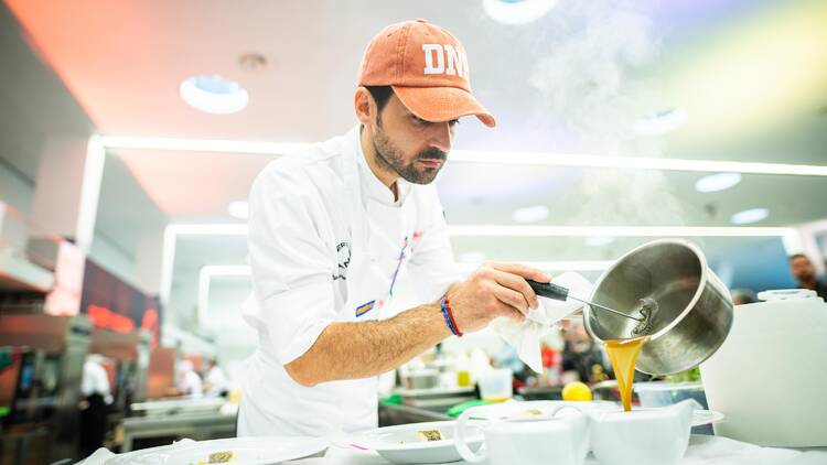 Diogo Novais Pereira durante o concurso Chef do Ano