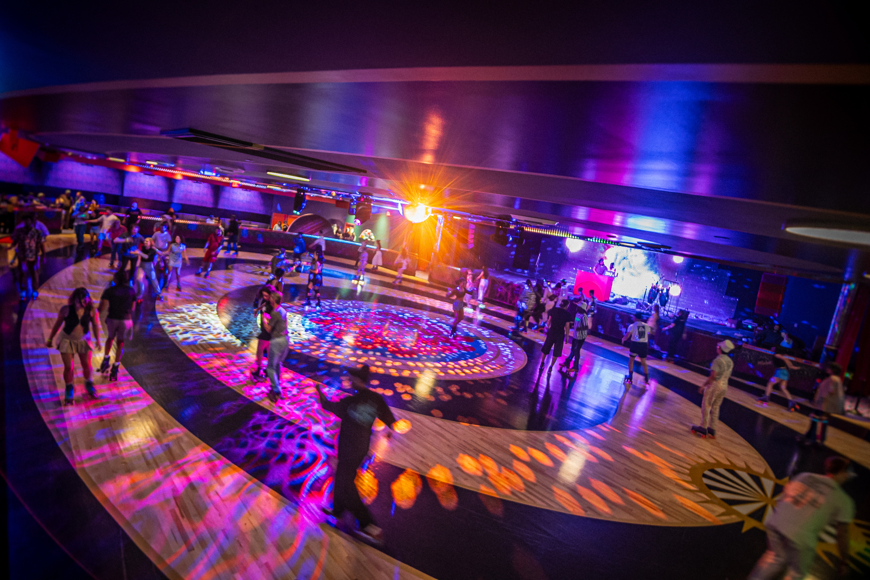 a birdseye view of Xanadu roller rink