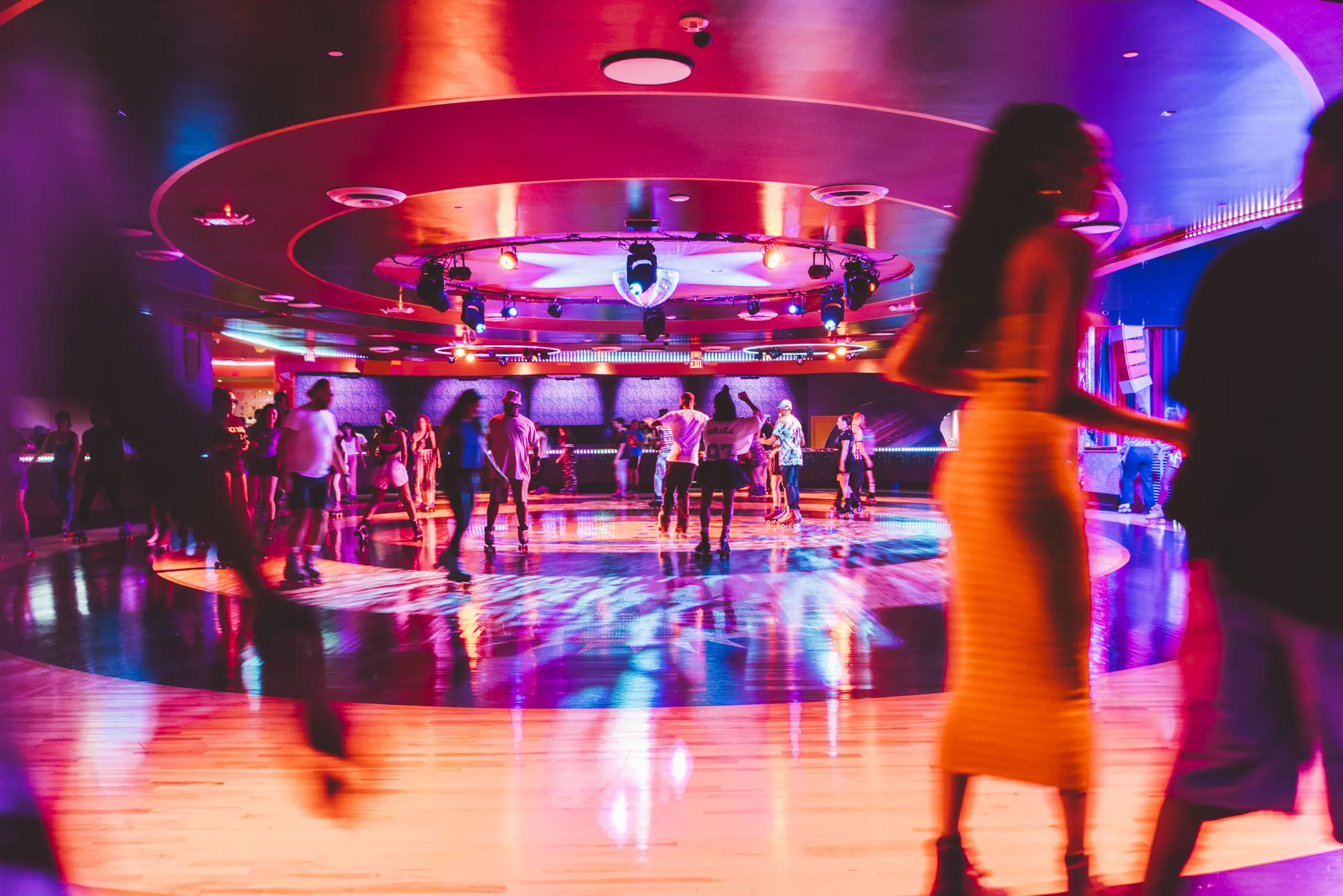 Xanadu roller rink skaters