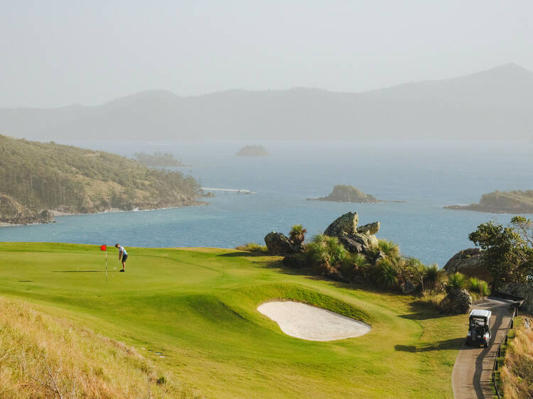 Test your swing at Hamilton Island Golf Club