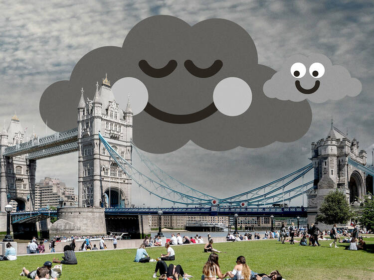 A happy grey cloud 