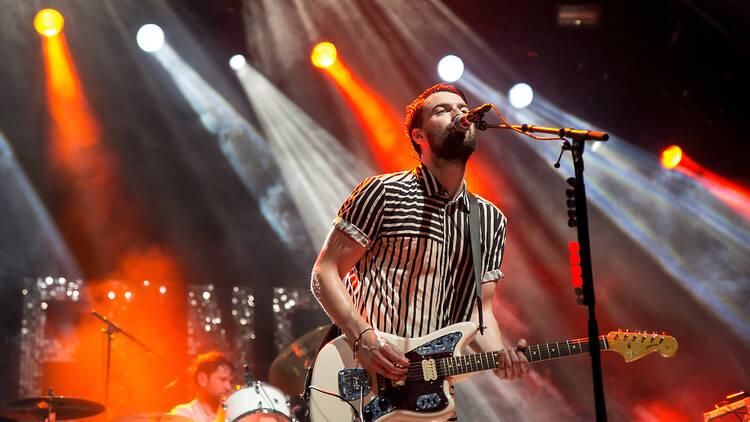 The Courteeners playing a live music show in Spain