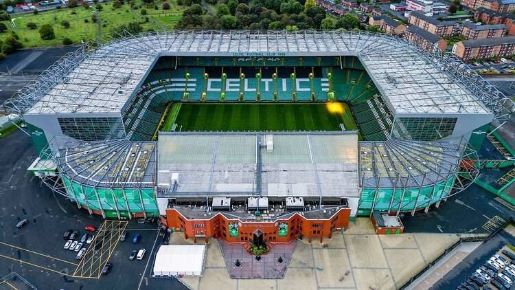 Celtic Park stadium in Glasgow, Scotland