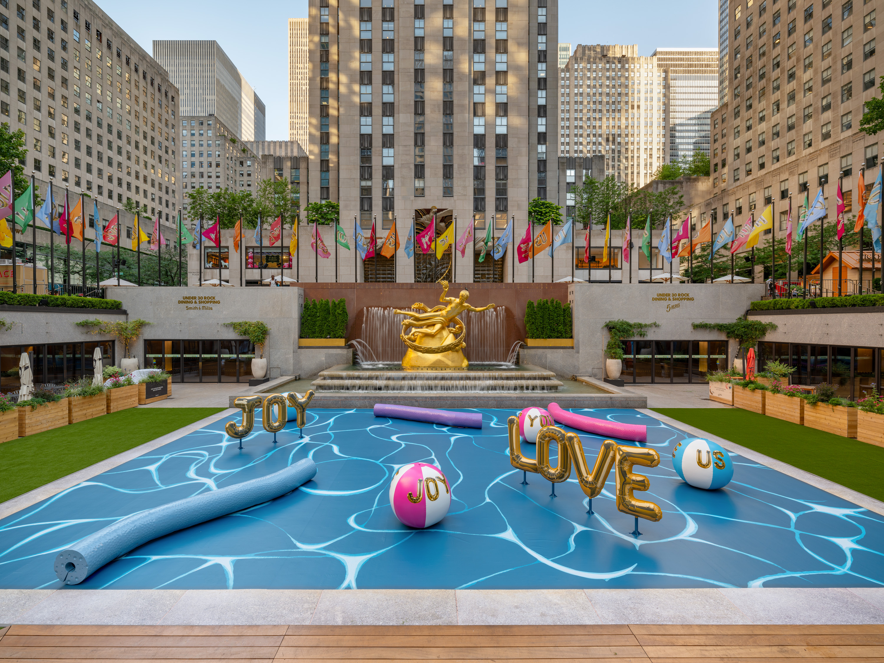 A giant “pool” just opened at the Rink at Rockefeller Center