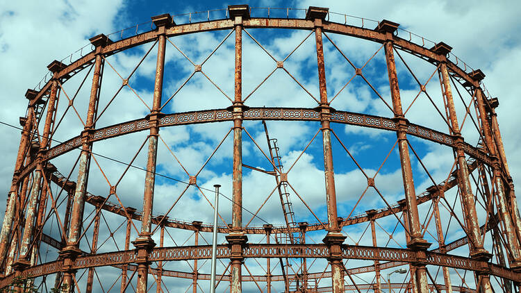 Gasholder in Bromley-by-Bow, east London