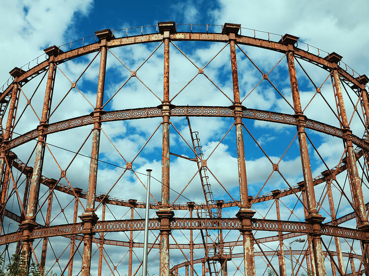 These historic east London gasholders are being turned into over 2,000 homes