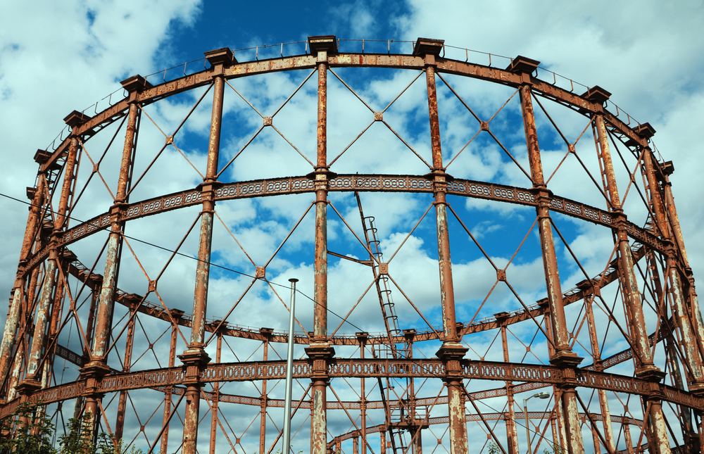 These historic east London gasholders are being turned into over 2,000 homes