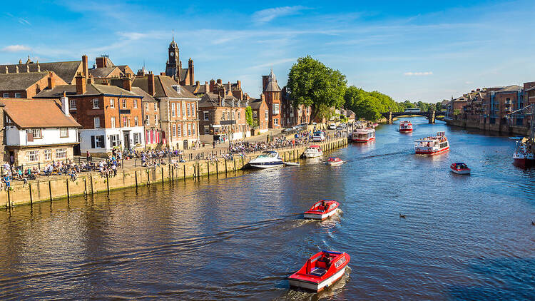 York and the River Ouse in England, UK