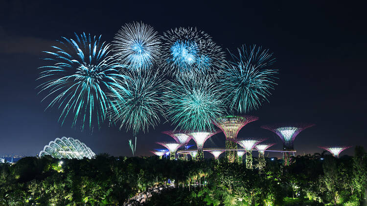 Gardens by the Bay, Fireworks