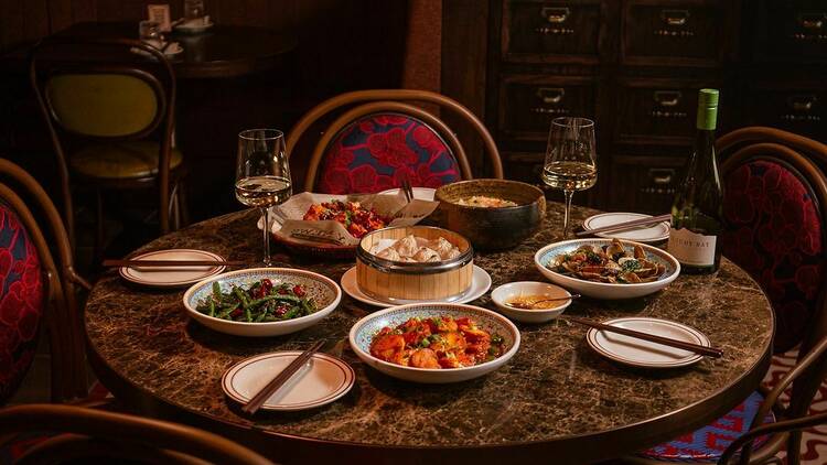 Red Sorghum’s colorful dishes on a table