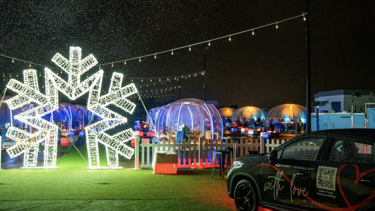 Igloos and winter lights