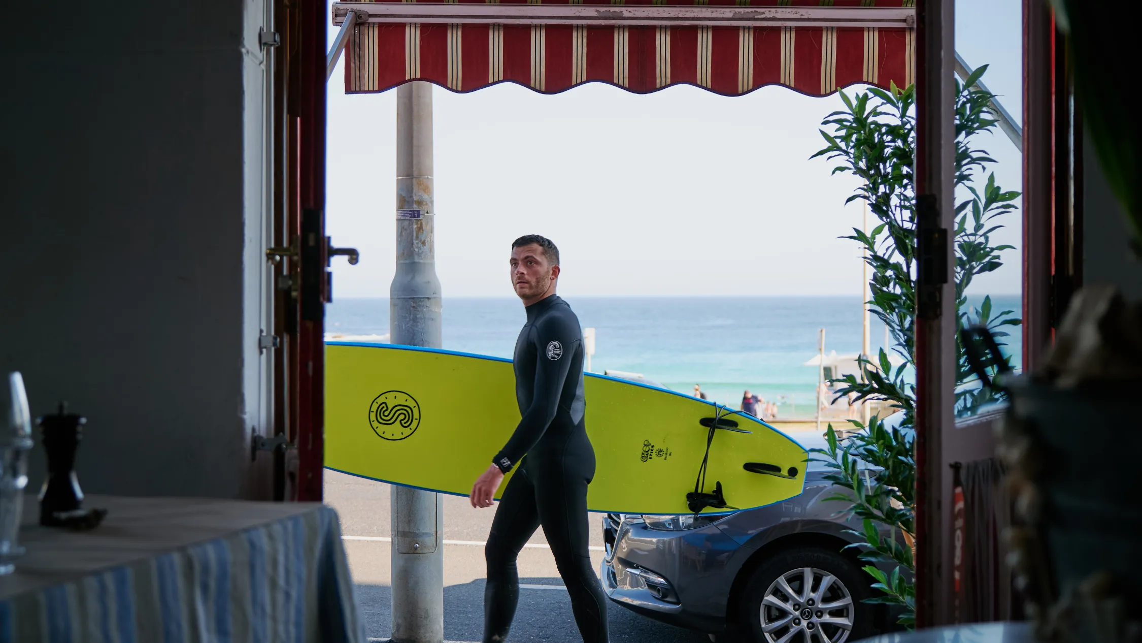 A surfer out the front of Sean's