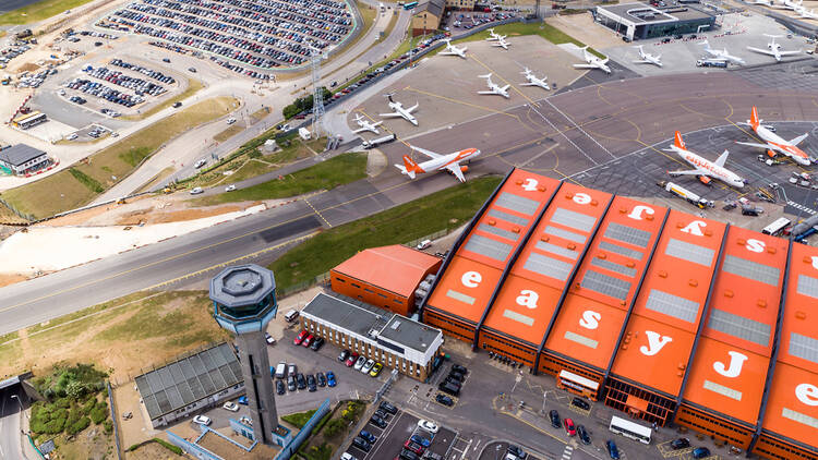 Luton airport from above