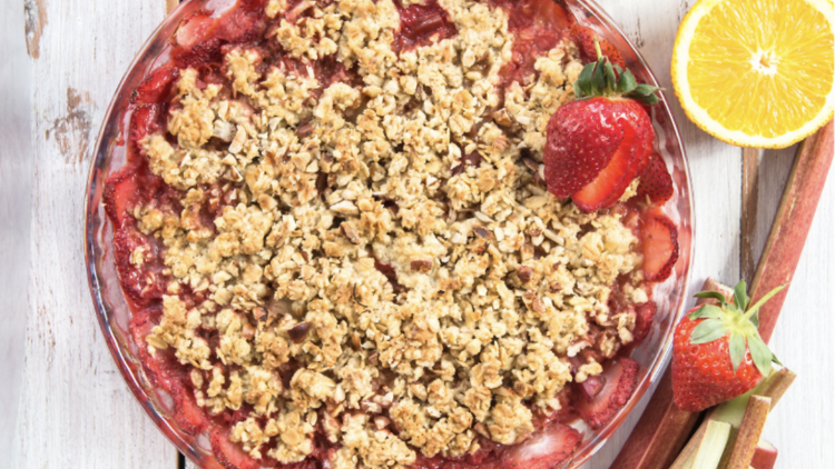 Virtual Strawberry Rhubarb Crisp & Lemonade