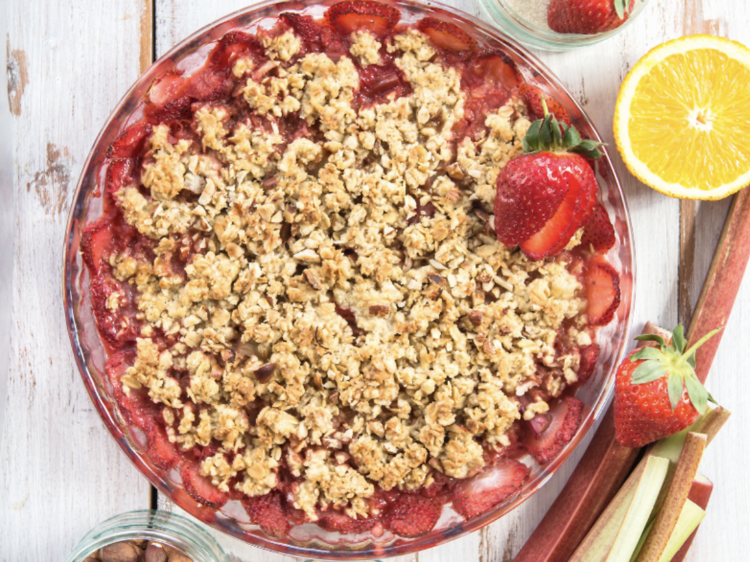 Virtual Strawberry Rhubarb Crisp & Lemonade