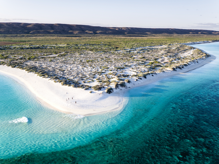 Aerial view of Turquoise Bay, Exmouth